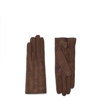 Dark brown suede gloves - Santoni - 1
