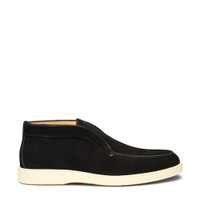 Men's black suede desert boot - Santoni - 1