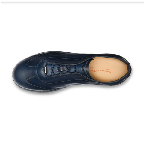 Blaue Sneakers für Herren aus Leder - Santoni - 5