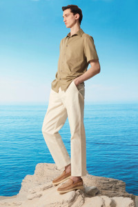 スエード メンズローファー ベージュ - Santoni - editorial