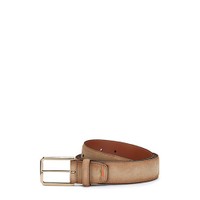 Brown suede adjustable belt - Santoni - 1