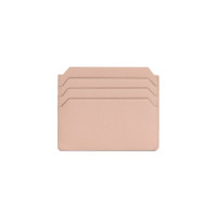 Pink tumbled leather credit card holder - Santoni - 2