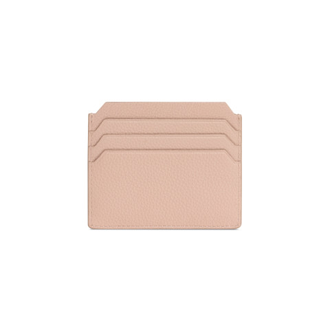 Pink tumbled leather credit card holder - Santoni - 2