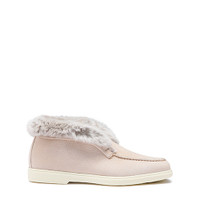 Women&rsquo;s pink suede desert boot - Santoni - 1