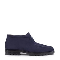 Men's blue suede desert boot - Santoni - 1