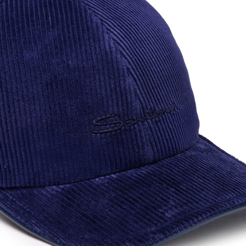 Blue velvet baseball cap - Santoni - 5