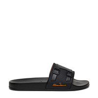 Men’s black rubber sandal - Santoni - 1