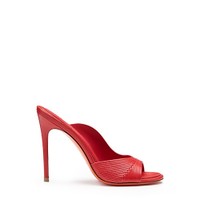 Women's red leather high-heel sandal - Santoni - 1