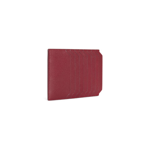 Red tumbled leather document holder - Santoni - 2