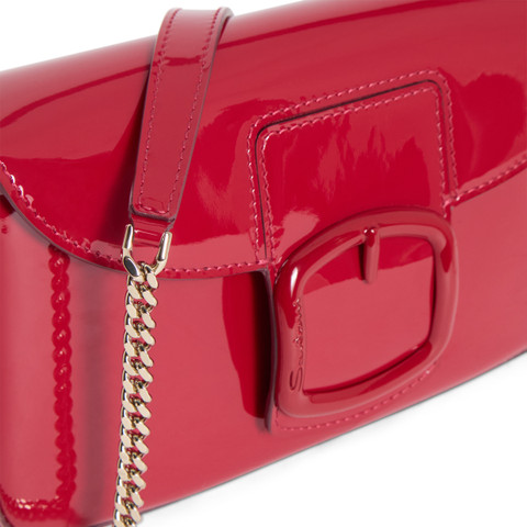 Red patent leather crossbody bag - Santoni - 4
