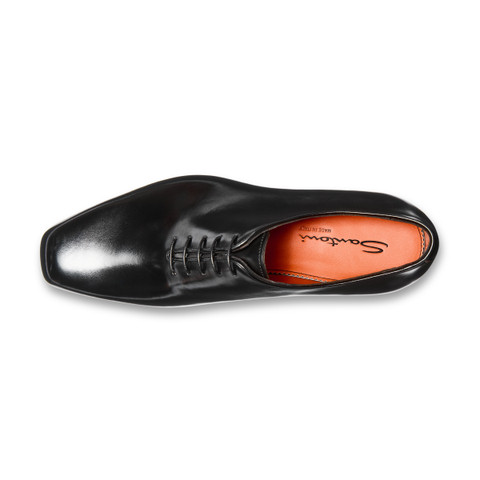 Men's black leather Oxford shoe - Santoni - 5