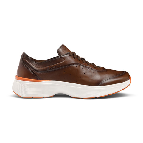 Men's light brown leather Easy Bounce sneaker - Santoni - 1