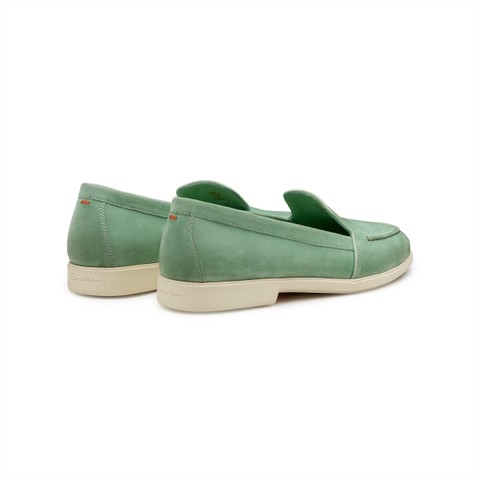Women's green suede loafer - Santoni - 3