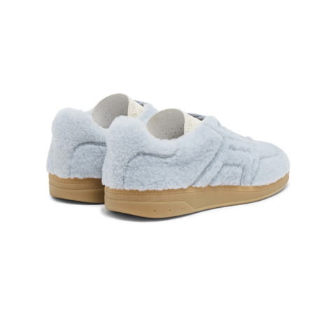 Women's ligh blue fur DBS Oly sneaker - Santoni - 3