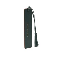 Green tumbled leather bookmark - Santoni - 2
