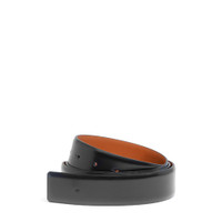 Black leather belt strap - Santoni - 1