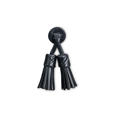 Black leather Santoni Icona Serpentine tassels - Santoni - 1