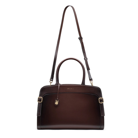 Brown leather Meraviglia Collection handbag - Santoni - 3