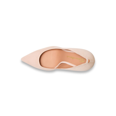 Women's pink suede high-heel pump - Santoni - 4