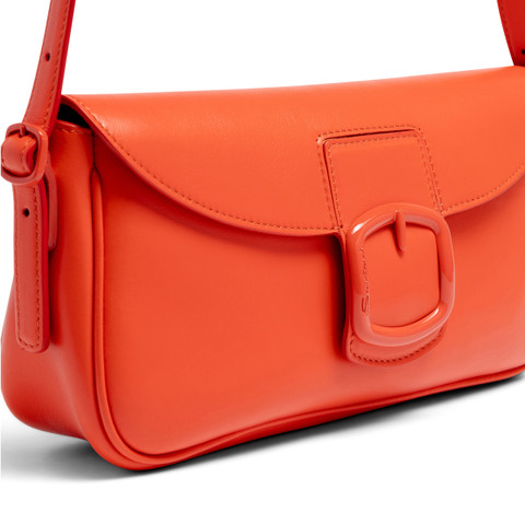 Red leather shoulder bag - Santoni - 6