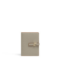 Beige tumbled leather wallet with coin pocket - Santoni - 1