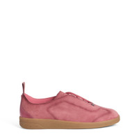 Women's pink suede sneaker - Santoni - 1