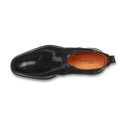Men's black leather Easy Nova boot - Santoni - 5