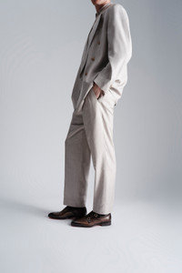 Men's dark brown leather double-buckle shoe - Santoni - editorial