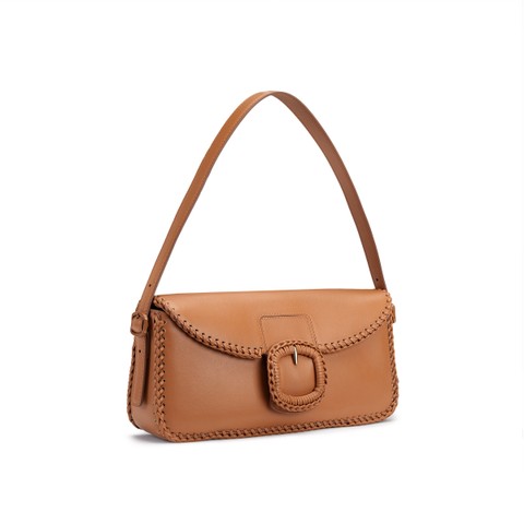 Braune Schultertasche aus Leder - Santoni - 3