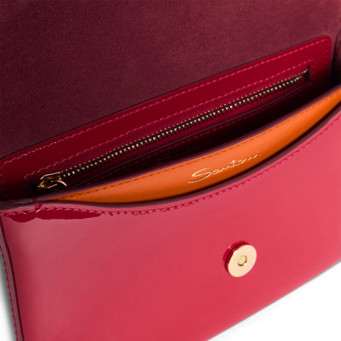 Red patent leather crossbody bag - Santoni - 6