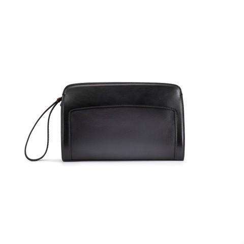 Sac &agrave; bandouli&egrave;re en cuir gris - Santoni - 4