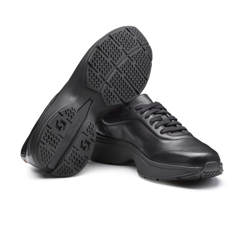 Men's black leather Easy Bounce sneaker - Santoni - 3