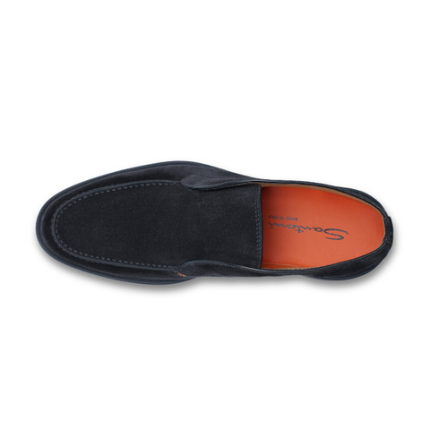 Stivaletto desert da uomo in suede blu - Santoni - 4