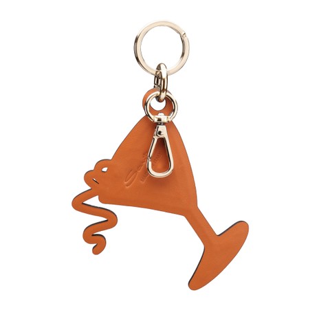 Llavero de piel naranja - Santoni - 2