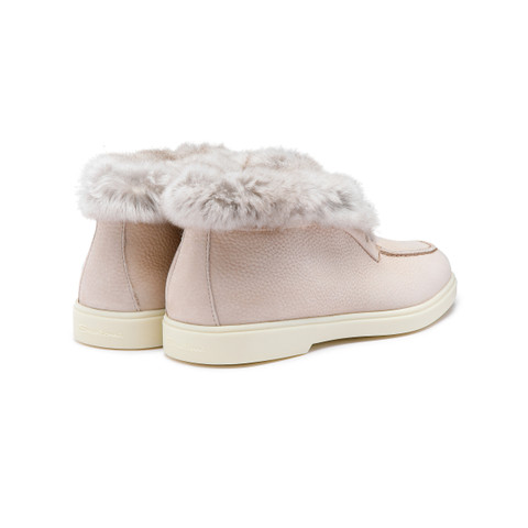 Women&rsquo;s pink suede desert boot - Santoni - 3