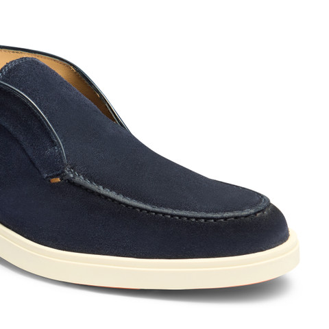 Men's blue suede desert boot - Santoni - 6