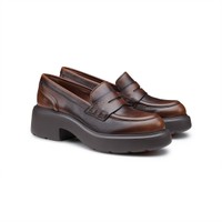 レディース レザー Easy ペニーローファー ブラウン - Santoni - 2