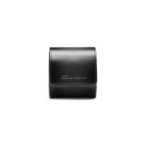 Black leather small watch case - Santoni - 1