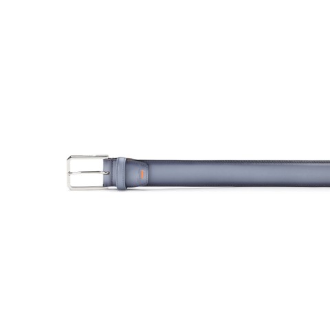 Light blue leather adjustable belt - Santoni - 2