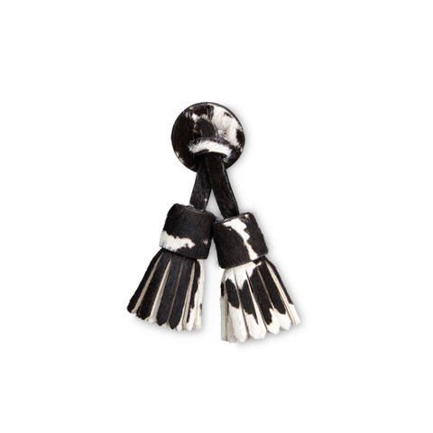 Black and white cavallino leather Santoni Icona Signum tassels - Santoni - 1