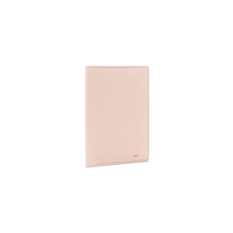 Pink tumbled leather passport case - Santoni - 2