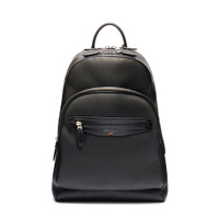 Black tumbled leather backpack - Santoni - 1