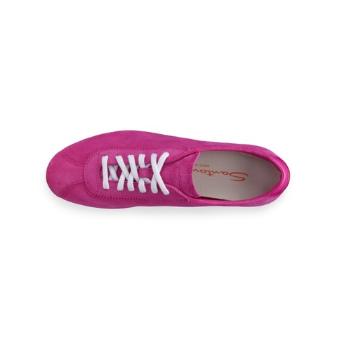 Women's pink suede sneaker - Santoni - 5