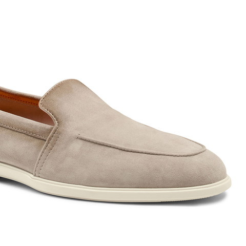 Mocasines de hombre de ante beige - Santoni - 6