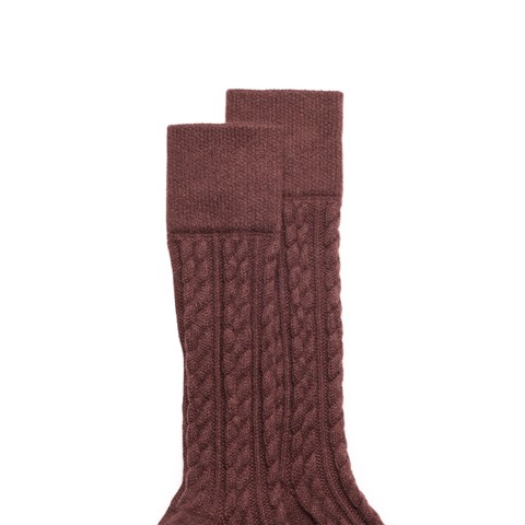 Calzini alti in cashmere bordeaux - Santoni - 3