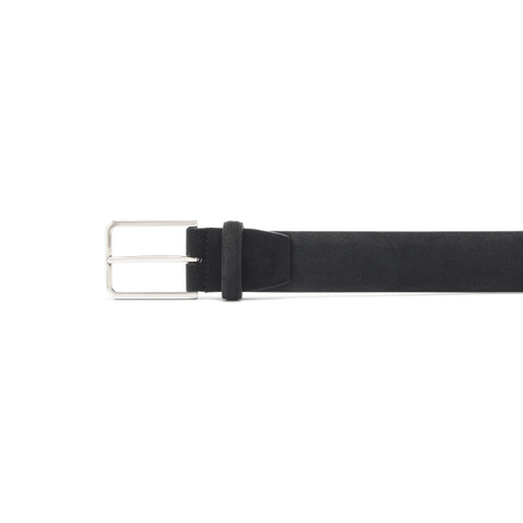 Men&rsquo;s grey suede adjustable belt - Santoni - 3