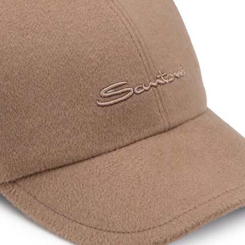 Beige cashmere baseball hat - Santoni - 5