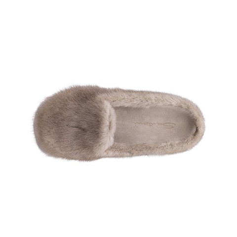 Women's natural mink slipper - Santoni - 3