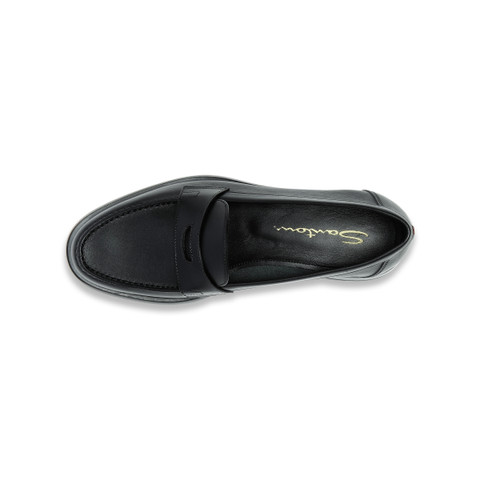 Mocassin en cuir noir pour femme - Santoni - 4
