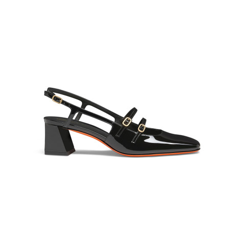 パンプス TWIN SET Patent leather slingback Black Patent Pointed-Toe Slingback Pumps - CHARLES & KEITH US